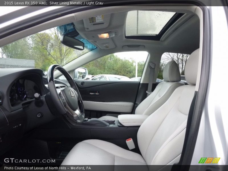 Silver Lining Metallic / Light Gray 2015 Lexus RX 350 AWD
