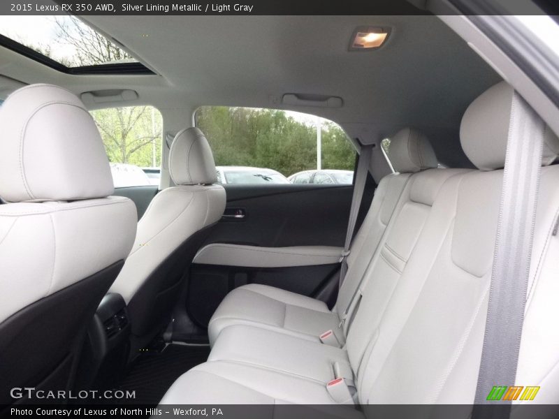 Silver Lining Metallic / Light Gray 2015 Lexus RX 350 AWD