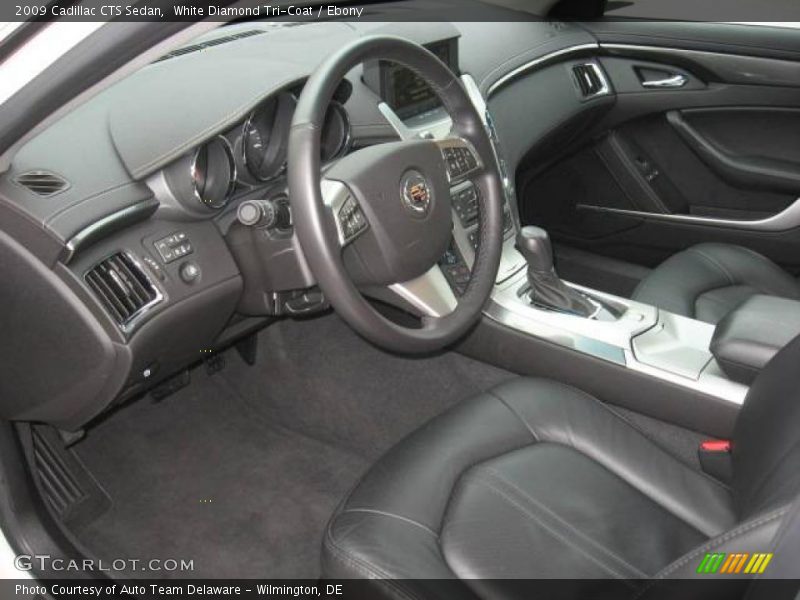 White Diamond Tri-Coat / Ebony 2009 Cadillac CTS Sedan