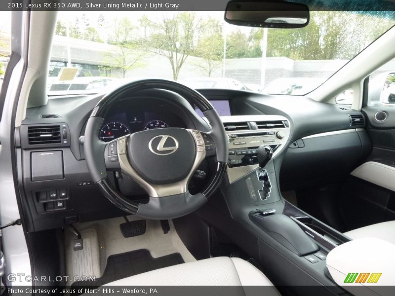 Silver Lining Metallic / Light Gray 2015 Lexus RX 350 AWD