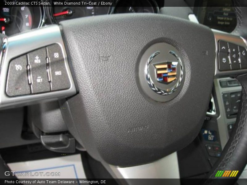 White Diamond Tri-Coat / Ebony 2009 Cadillac CTS Sedan