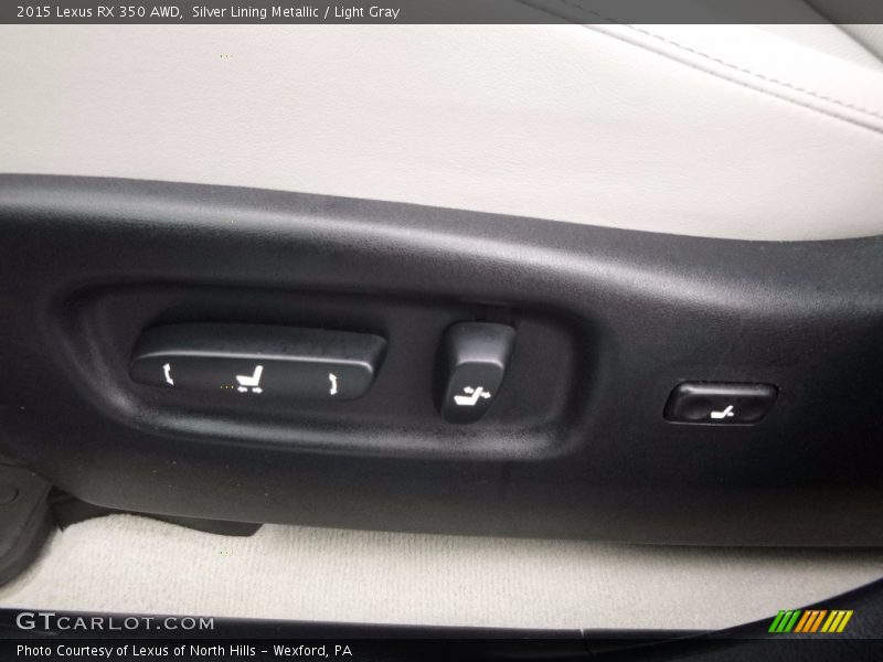 Silver Lining Metallic / Light Gray 2015 Lexus RX 350 AWD