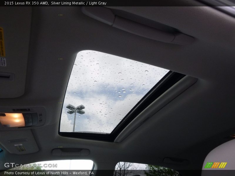 Silver Lining Metallic / Light Gray 2015 Lexus RX 350 AWD