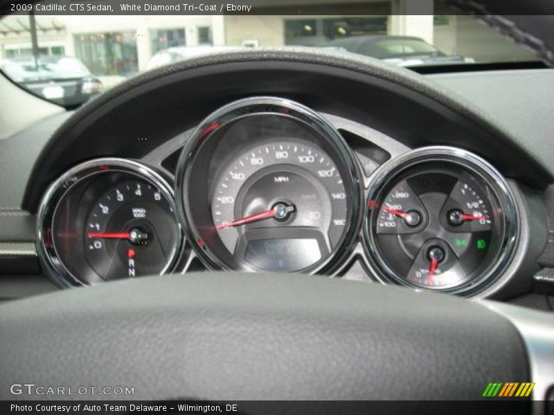 White Diamond Tri-Coat / Ebony 2009 Cadillac CTS Sedan