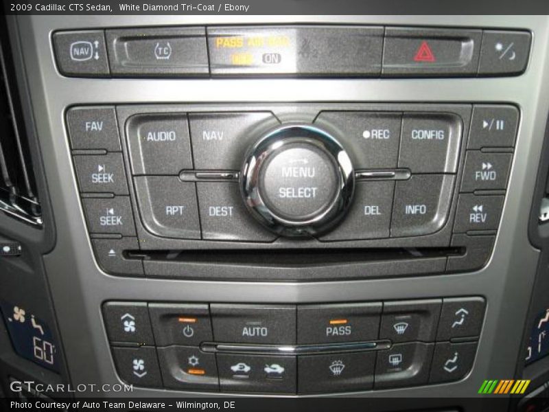 White Diamond Tri-Coat / Ebony 2009 Cadillac CTS Sedan