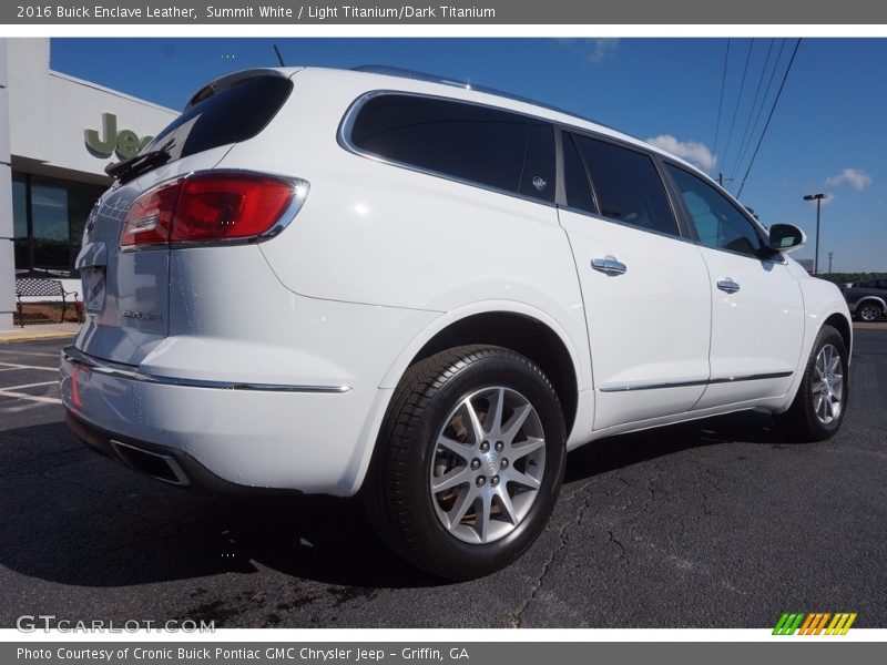 Summit White / Light Titanium/Dark Titanium 2016 Buick Enclave Leather