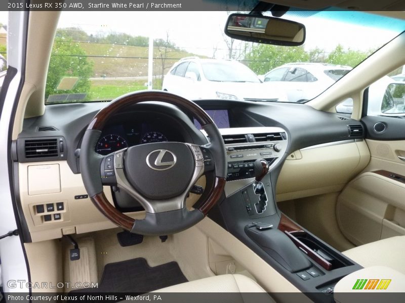 Starfire White Pearl / Parchment 2015 Lexus RX 350 AWD