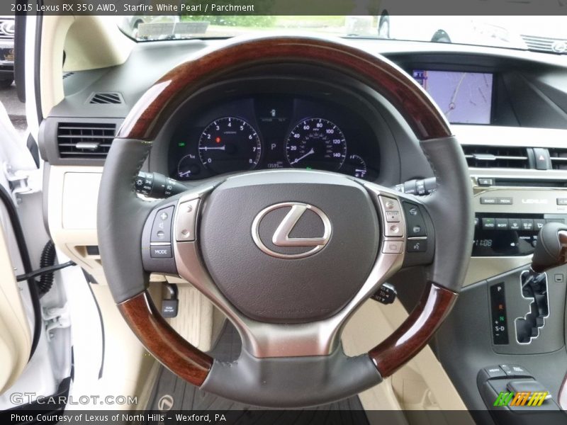 Starfire White Pearl / Parchment 2015 Lexus RX 350 AWD