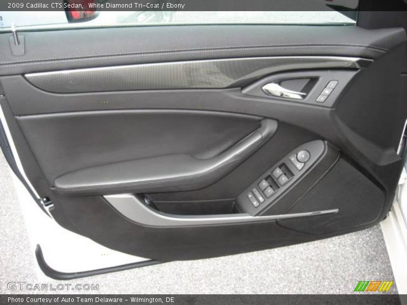 White Diamond Tri-Coat / Ebony 2009 Cadillac CTS Sedan