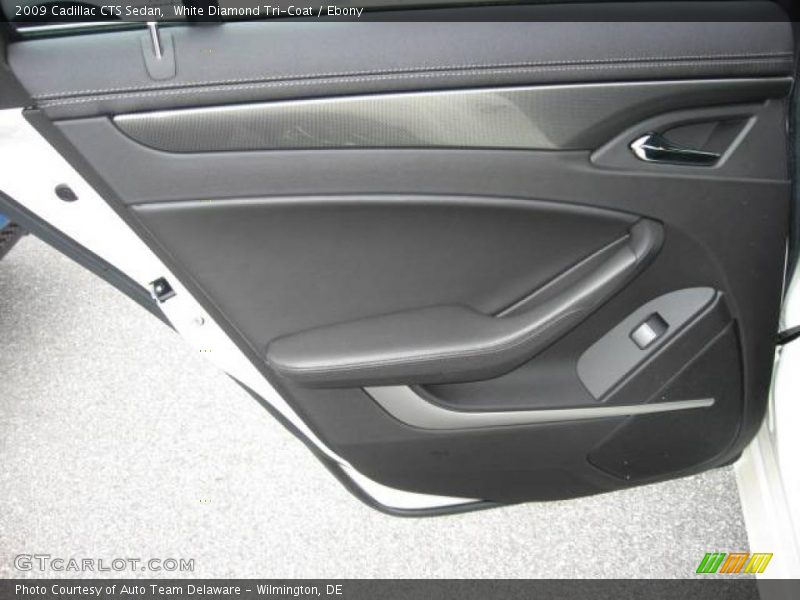 White Diamond Tri-Coat / Ebony 2009 Cadillac CTS Sedan