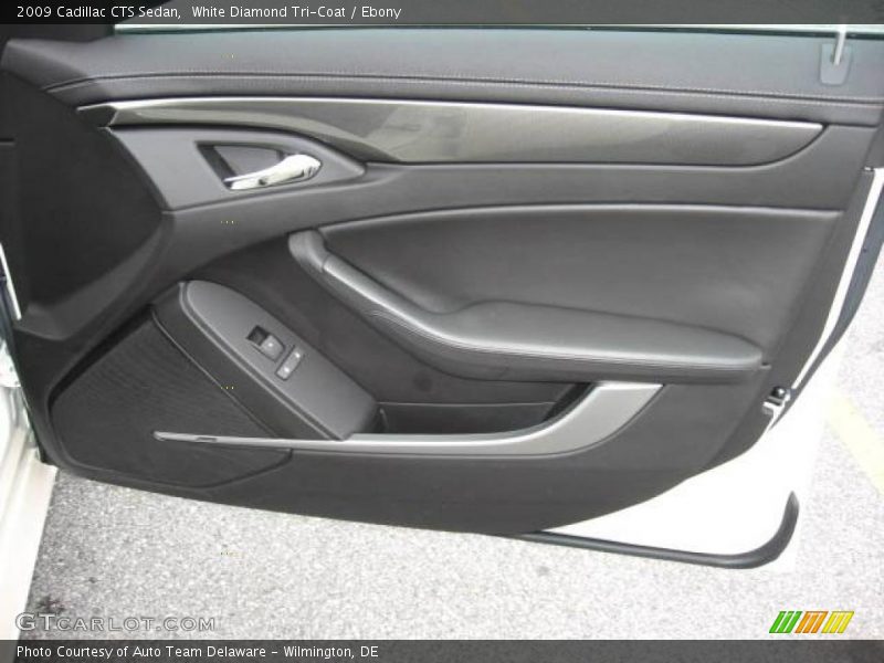 White Diamond Tri-Coat / Ebony 2009 Cadillac CTS Sedan