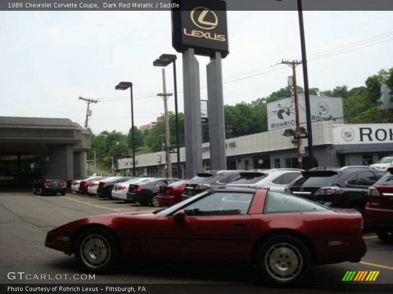 Dark Red Metallic / Saddle 1986 Chevrolet Corvette Coupe