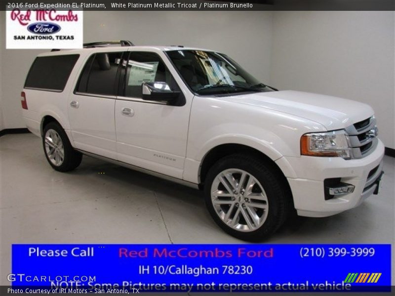 White Platinum Metallic Tricoat / Platinum Brunello 2016 Ford Expedition EL Platinum