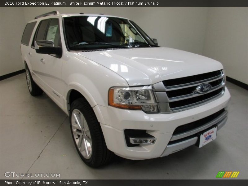White Platinum Metallic Tricoat / Platinum Brunello 2016 Ford Expedition EL Platinum