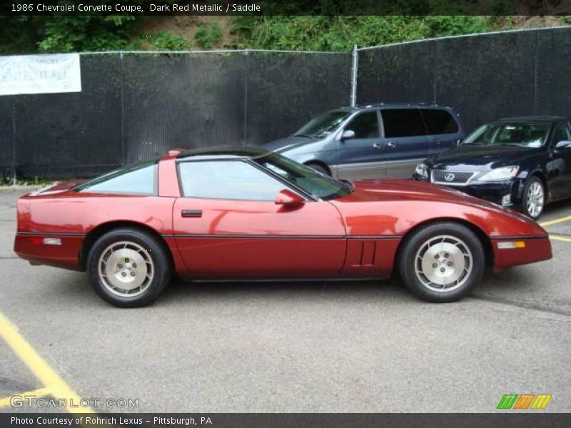 Dark Red Metallic / Saddle 1986 Chevrolet Corvette Coupe
