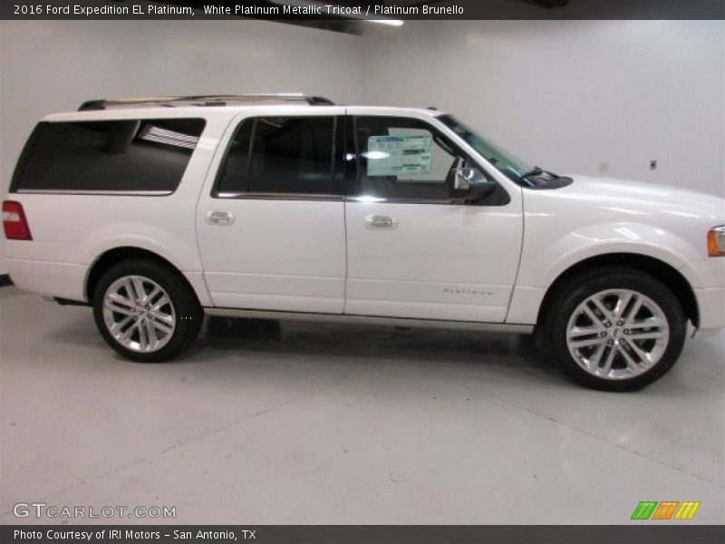 White Platinum Metallic Tricoat / Platinum Brunello 2016 Ford Expedition EL Platinum