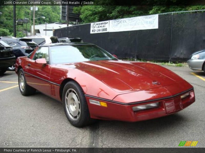 Dark Red Metallic / Saddle 1986 Chevrolet Corvette Coupe