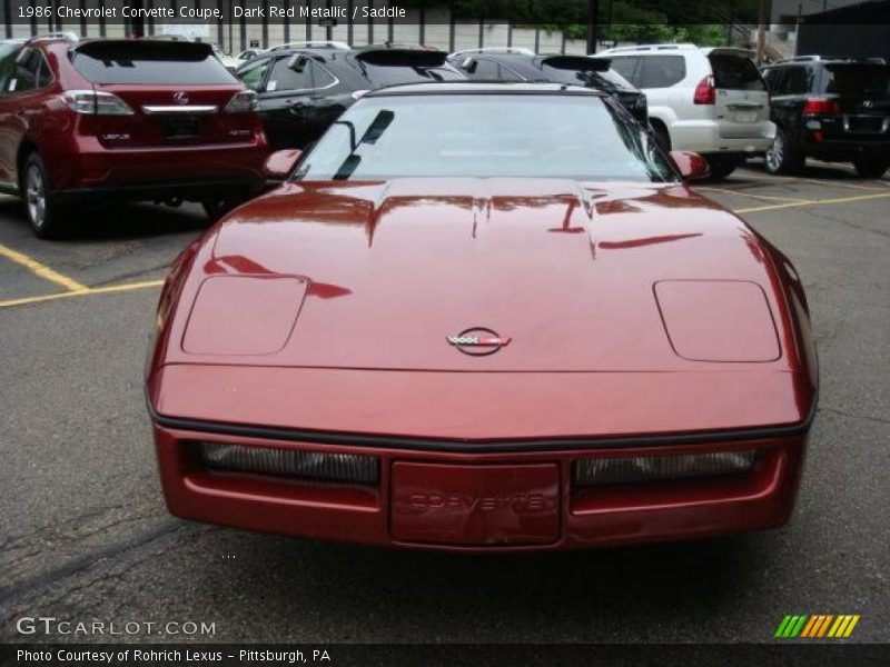 Dark Red Metallic / Saddle 1986 Chevrolet Corvette Coupe