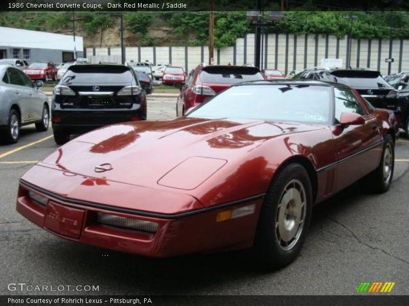 Dark Red Metallic / Saddle 1986 Chevrolet Corvette Coupe