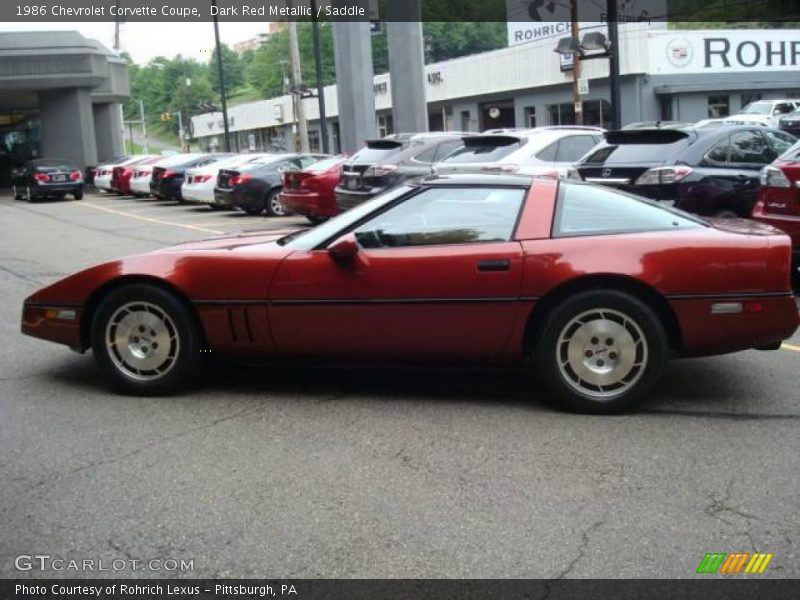 Dark Red Metallic / Saddle 1986 Chevrolet Corvette Coupe
