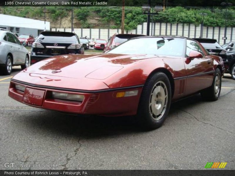 Dark Red Metallic / Saddle 1986 Chevrolet Corvette Coupe