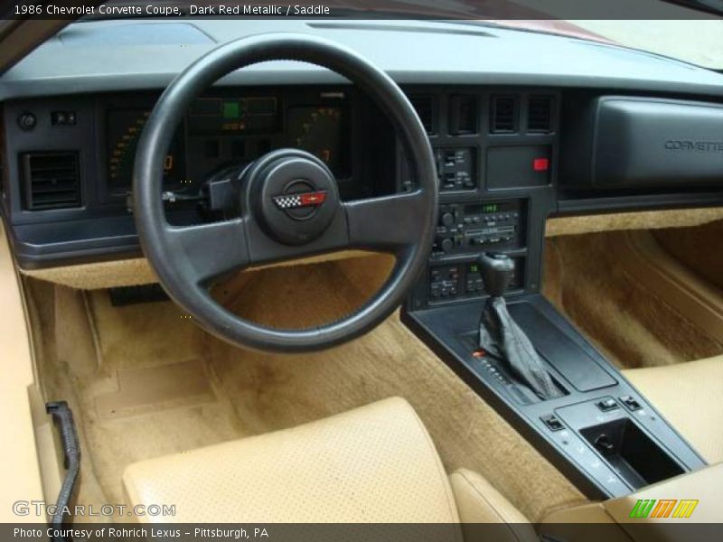 Dark Red Metallic / Saddle 1986 Chevrolet Corvette Coupe