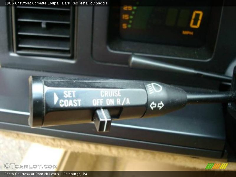 Dark Red Metallic / Saddle 1986 Chevrolet Corvette Coupe