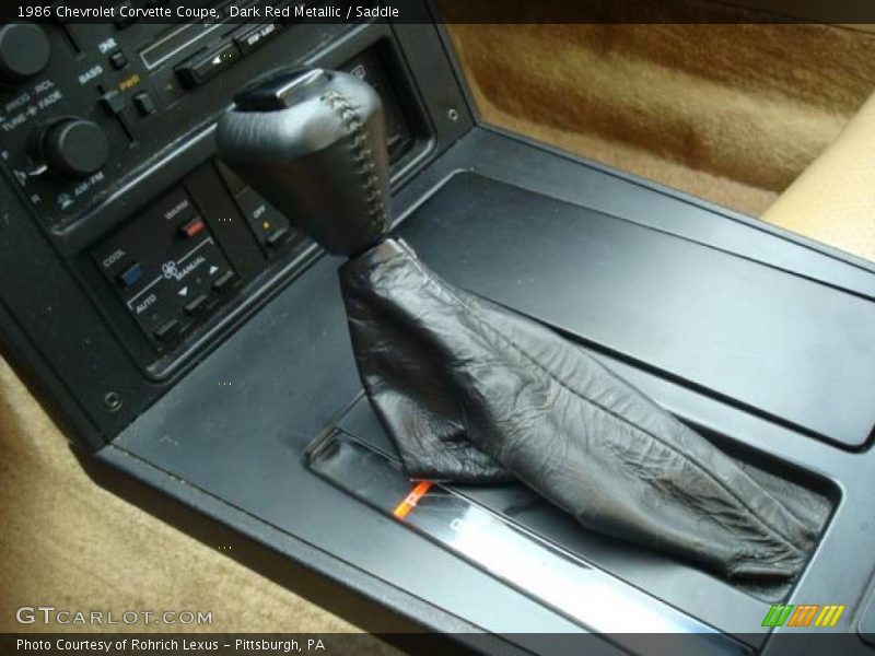 Dark Red Metallic / Saddle 1986 Chevrolet Corvette Coupe