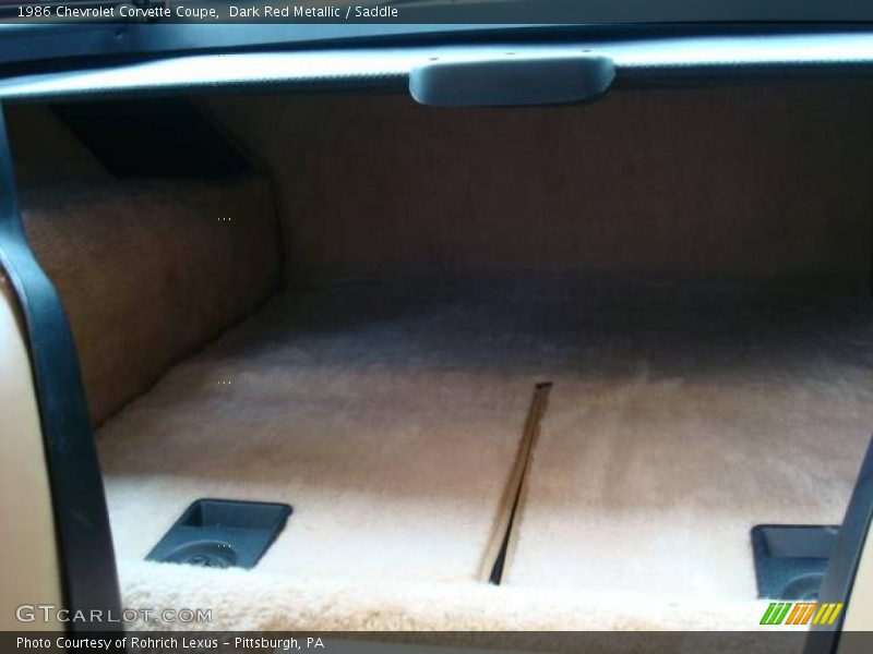 Dark Red Metallic / Saddle 1986 Chevrolet Corvette Coupe