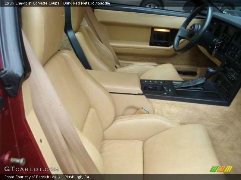 Dark Red Metallic / Saddle 1986 Chevrolet Corvette Coupe