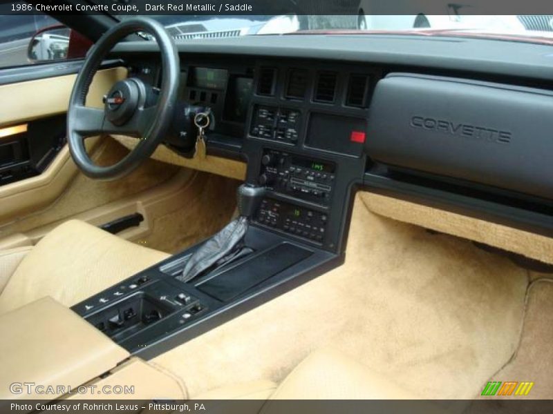 Dark Red Metallic / Saddle 1986 Chevrolet Corvette Coupe