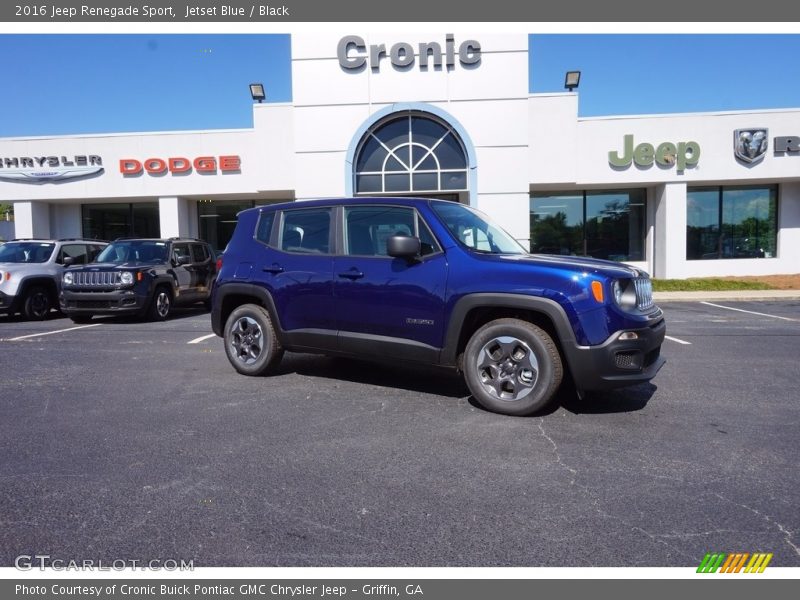 Jetset Blue / Black 2016 Jeep Renegade Sport