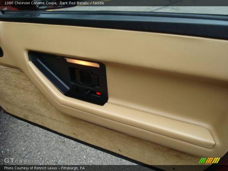 Dark Red Metallic / Saddle 1986 Chevrolet Corvette Coupe