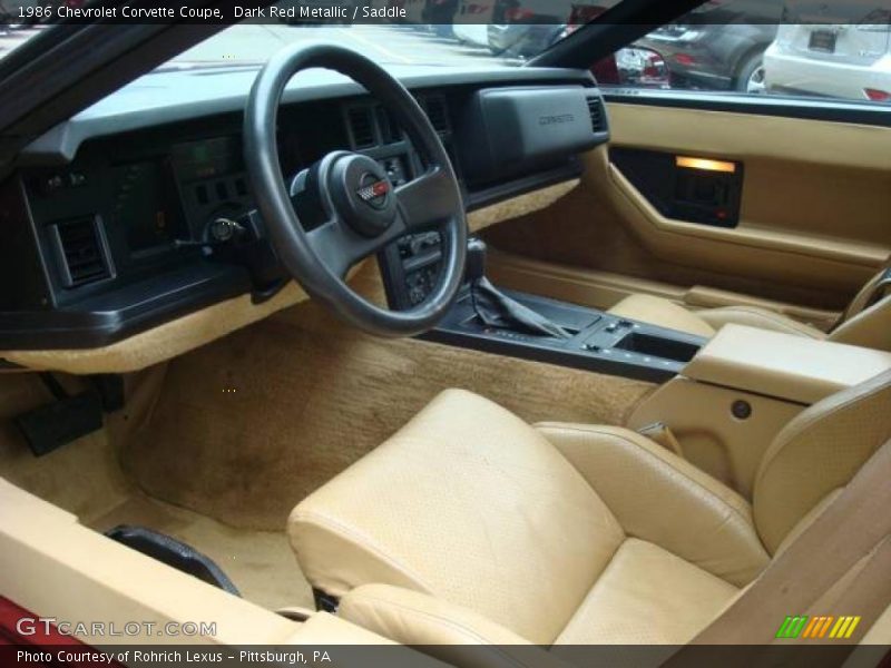 Dark Red Metallic / Saddle 1986 Chevrolet Corvette Coupe