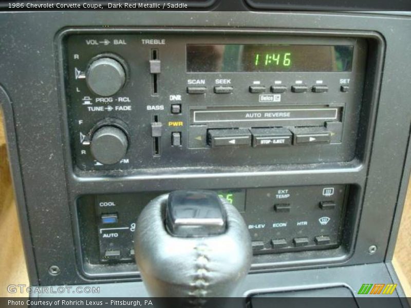 Dark Red Metallic / Saddle 1986 Chevrolet Corvette Coupe