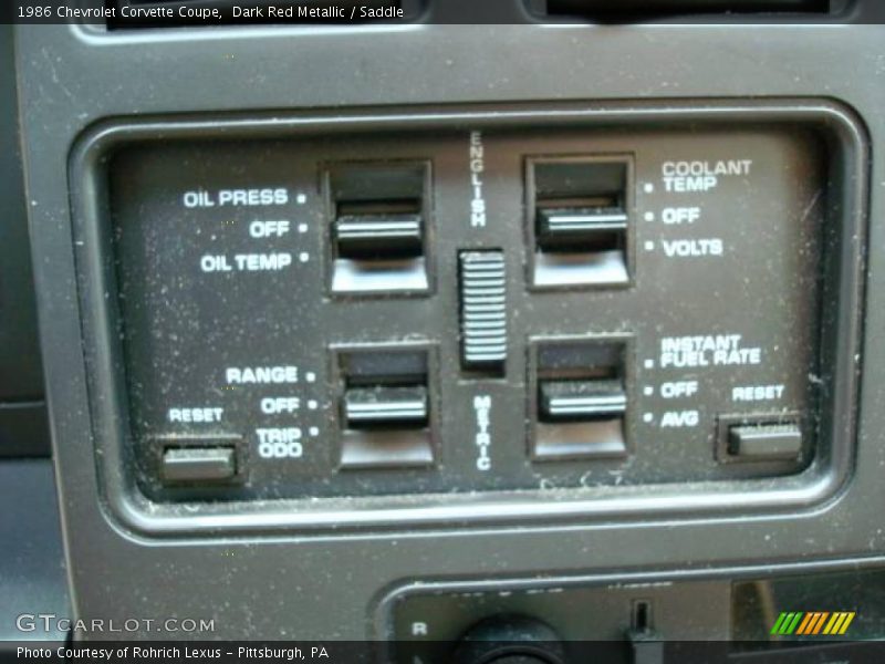 Dark Red Metallic / Saddle 1986 Chevrolet Corvette Coupe