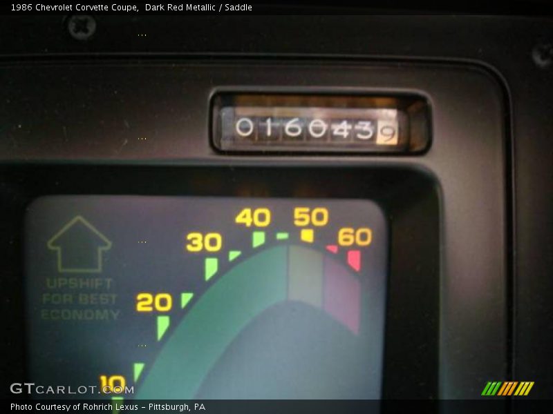 Dark Red Metallic / Saddle 1986 Chevrolet Corvette Coupe