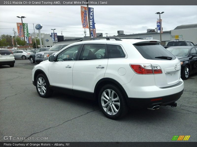 Crystal White Pearl Mica / Sand 2011 Mazda CX-9 Grand Touring AWD