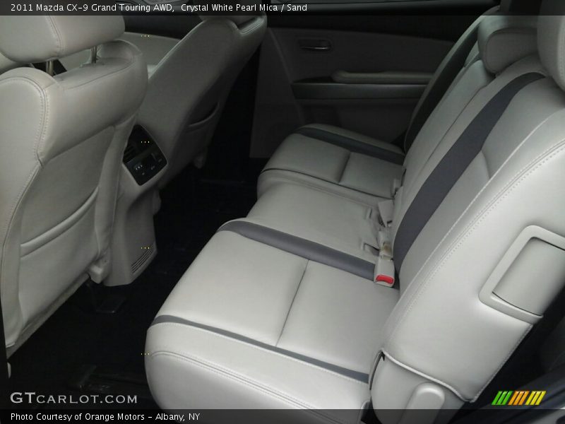 Crystal White Pearl Mica / Sand 2011 Mazda CX-9 Grand Touring AWD