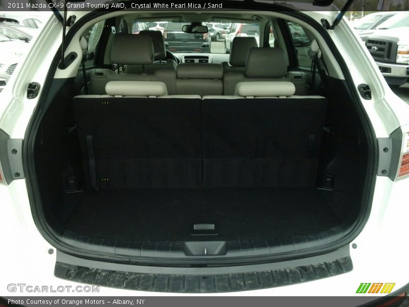 Crystal White Pearl Mica / Sand 2011 Mazda CX-9 Grand Touring AWD