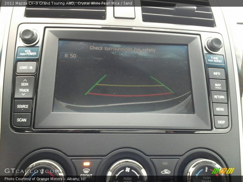 Crystal White Pearl Mica / Sand 2011 Mazda CX-9 Grand Touring AWD