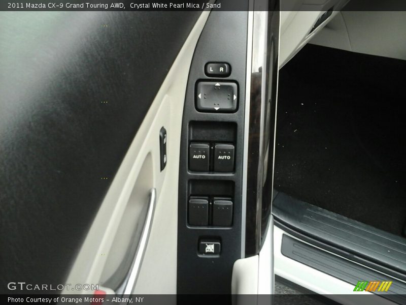 Crystal White Pearl Mica / Sand 2011 Mazda CX-9 Grand Touring AWD