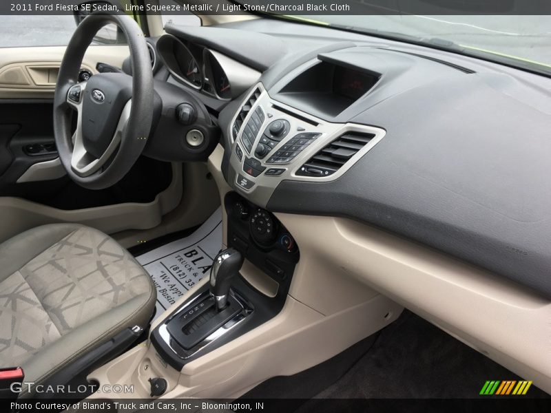 Lime Squeeze Metallic / Light Stone/Charcoal Black Cloth 2011 Ford Fiesta SE Sedan