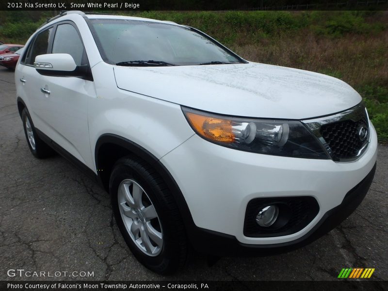 Snow White Pearl / Beige 2012 Kia Sorento LX