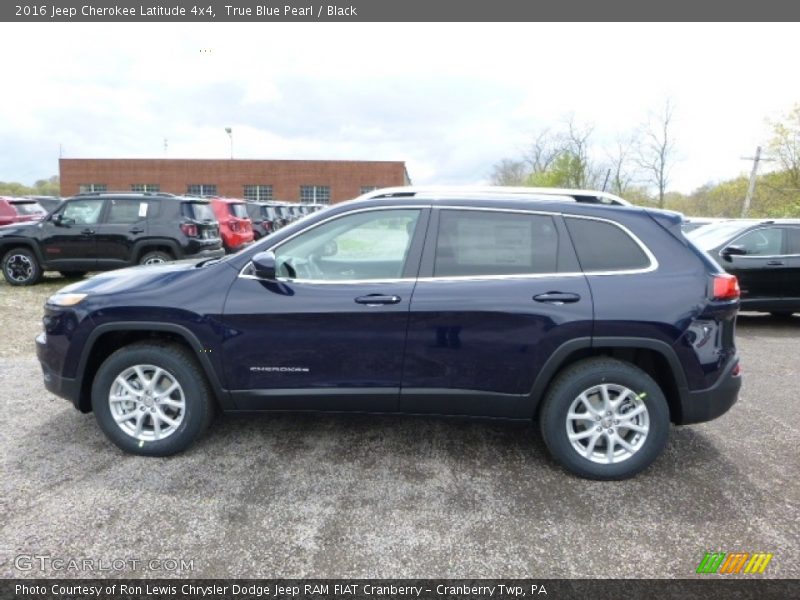 True Blue Pearl / Black 2016 Jeep Cherokee Latitude 4x4