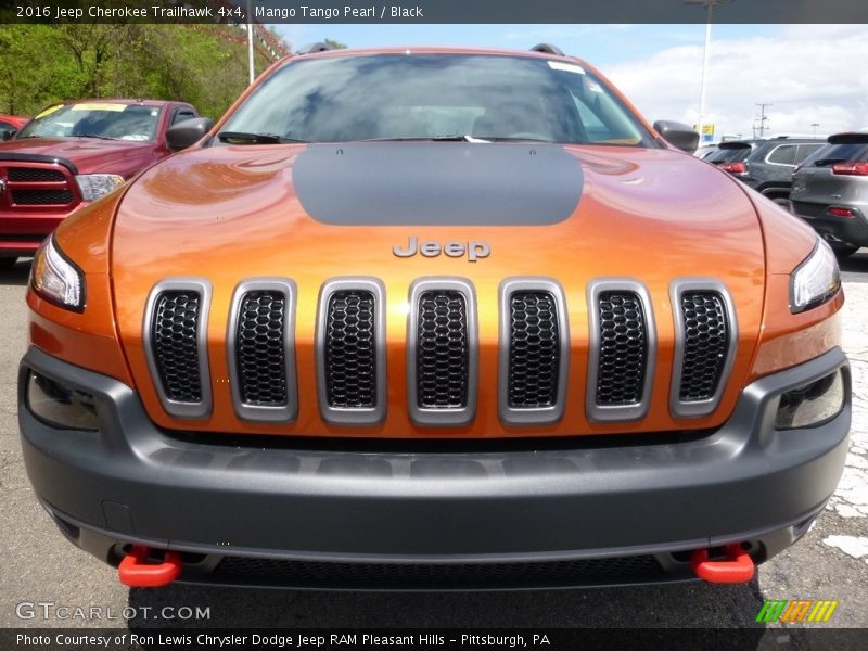 Mango Tango Pearl / Black 2016 Jeep Cherokee Trailhawk 4x4