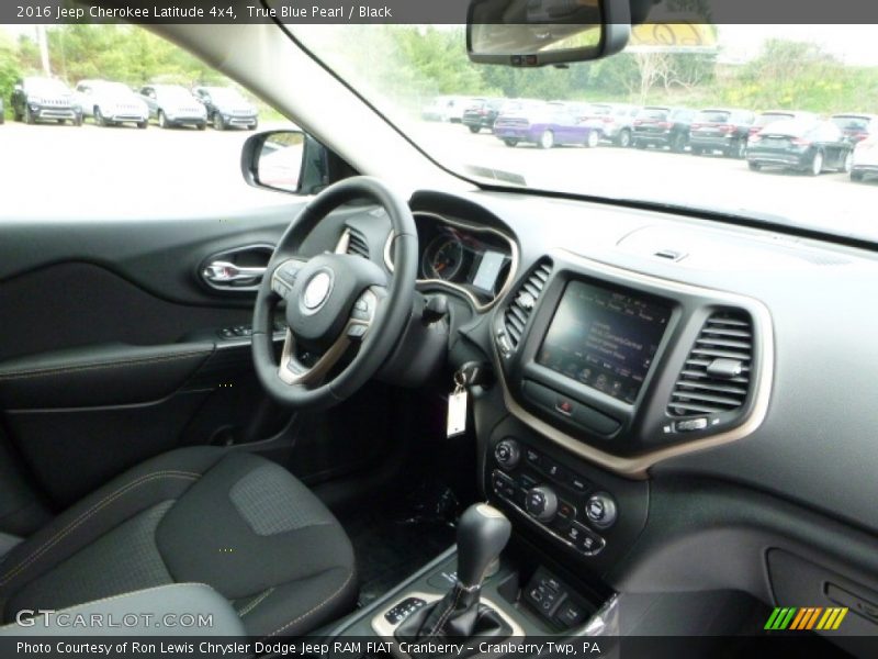 True Blue Pearl / Black 2016 Jeep Cherokee Latitude 4x4