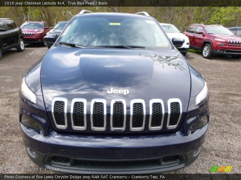 True Blue Pearl / Black 2016 Jeep Cherokee Latitude 4x4