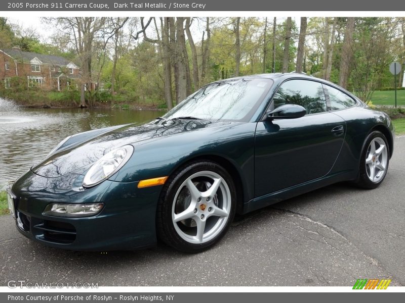 Dark Teal Metallic / Stone Grey 2005 Porsche 911 Carrera Coupe