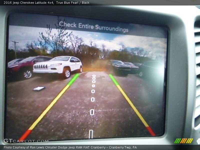 True Blue Pearl / Black 2016 Jeep Cherokee Latitude 4x4
